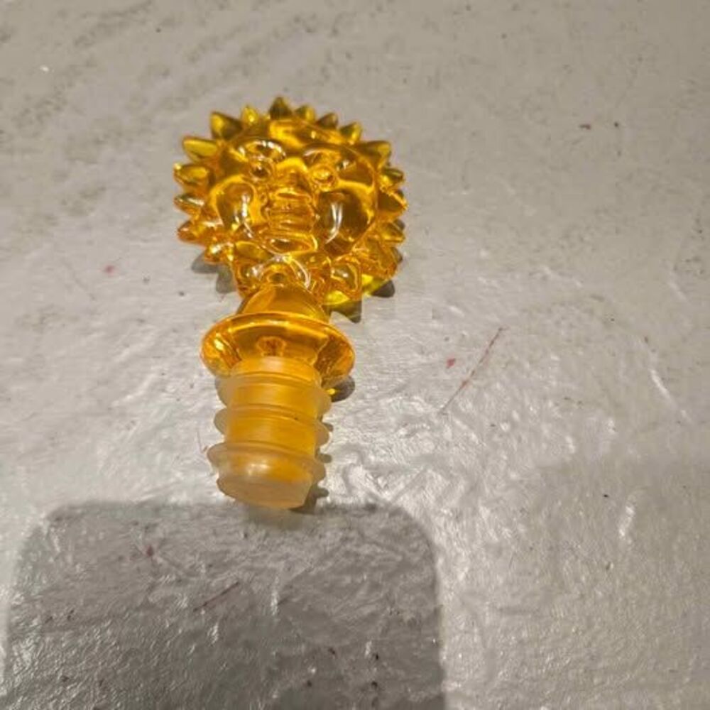 Yellow Acrylic Sun Bottle Stopper